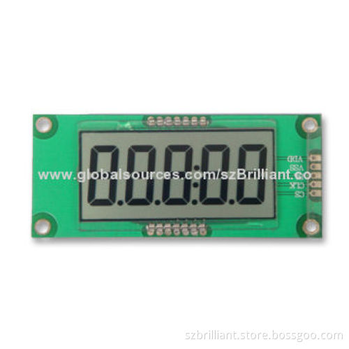 Alphanumeric LCD Display Panel, Wide Temperature, TN 7 Segment Custom Made Display